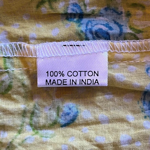 Mary Marshmallow Charming Floral Everyday Skirt in Yellow and Blue - Picture 6 of 7